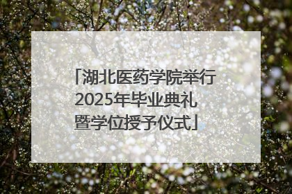 湖北医药学院举行2025年毕业典礼暨学位授予仪式