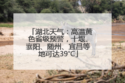 湖北天气：高温黄色省级预警，十堰、襄阳、随州、宜昌等地可达39℃