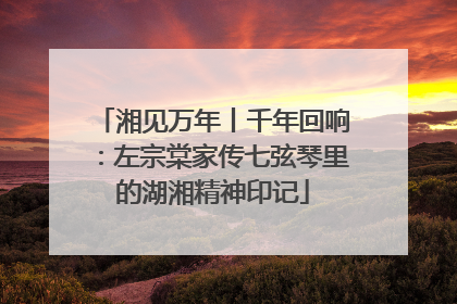 湘见万年丨千年回响：左宗棠家传七弦琴里的湖湘精神印记