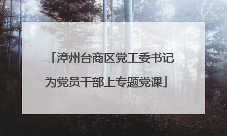 漳州台商区党工委书记为党员干部上专题党课