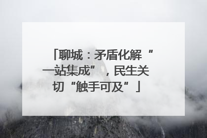 聊城：矛盾化解“一站集成”，民生关切“触手可及”