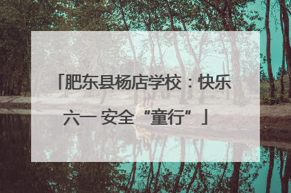 肥东县杨店学校：快乐六一 安全“童行”