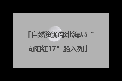 自然资源部北海局“向阳红17”船入列
