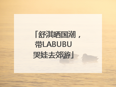 舒淇晒国潮，带LABUBU哭娃去郊游