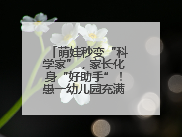 萌娃秒变“科学家”，家长化身“好助手”！愚一幼儿园充满欢声笑语……