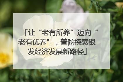 让“老有所养”迈向“老有优养”，普陀探索银发经济发展新路径