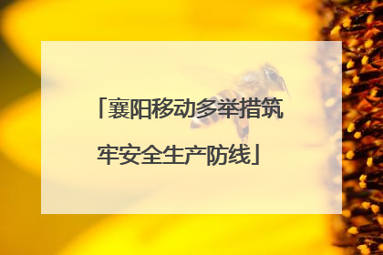 襄阳移动多举措筑牢安全生产防线