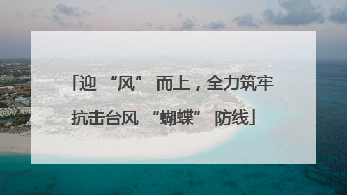 迎 “风” 而上，全力筑牢抗击台风 “蝴蝶” 防线