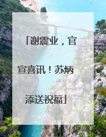 谢震业，官宣喜讯！苏炳添送祝福