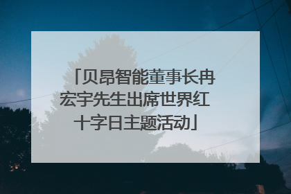 贝昂智能董事长冉宏宇先生出席世界红十字日主题活动