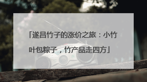 遂昌竹子的涨价之旅：小竹叶包粽子，竹产品走四方
