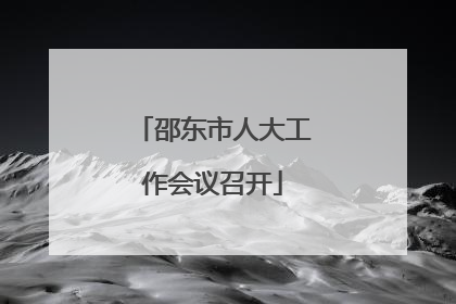 邵东市人大工作会议召开