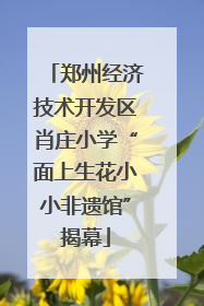 郑州经济技术开发区肖庄小学“面上生花小小非遗馆”揭幕