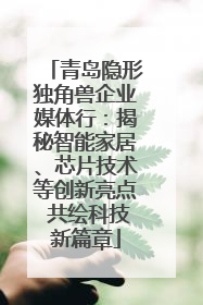青岛隐形独角兽企业媒体行：揭秘智能家居、芯片技术等创新亮点 共绘科技新篇章
