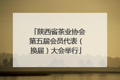 陕西省茶业协会第五届会员代表（换届）大会举行