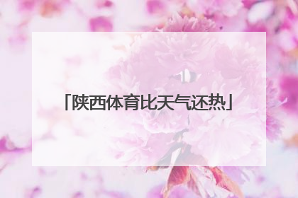 陕西体育比天气还热