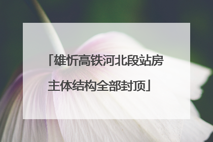 雄忻高铁河北段站房主体结构全部封顶