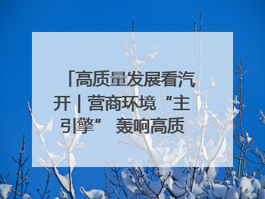 高质量发展看汽开｜营商环境“主引擎” 轰响高质量发展新赛道