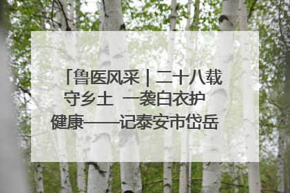鲁医风采｜二十八载守乡土  一袭白衣护健康——记泰安市岱岳区满庄镇卫生院院长、主任医师张宝喜
