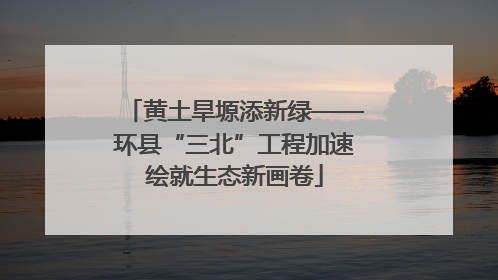 黄土旱塬添新绿——环县“三北”工程加速绘就生态新画卷