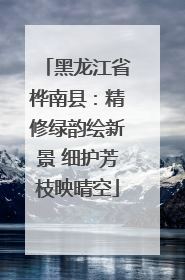 黑龙江省桦南县：精修绿韵绘新景 细护芳枝映晴空