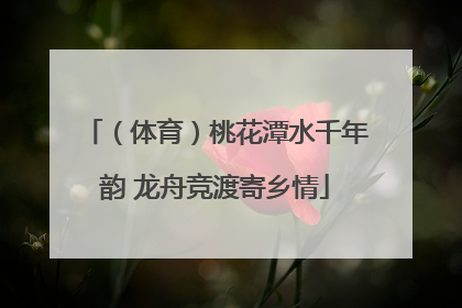 （体育）桃花潭水千年韵 龙舟竞渡寄乡情
