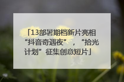 13部暑期档新片亮相“抖音奇遇夜”，“拾光计划”征集创意短片