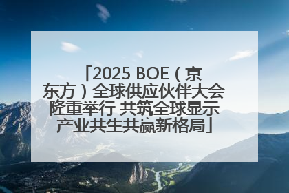 2025 BOE（京东方）全球供应伙伴大会隆重举行 共筑全球显示产业共生共赢新格局