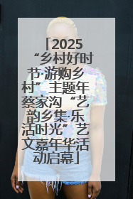 2025“乡村好时节·游购乡村”主题年蔡家沟“艺韵乡集·乐活时光”艺文嘉年华活动启幕