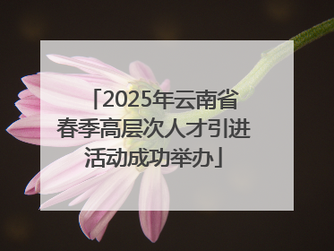 2025年云南省春季高层次人才引进活动成功举办