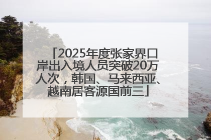 2025年度张家界口岸出入境人员突破20万人次，韩国、马来西亚、越南居客源国前三