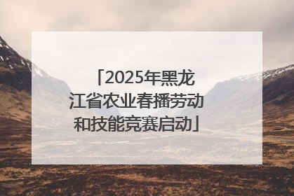 2025年黑龙江省农业春播劳动和技能竞赛启动