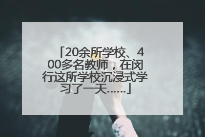 20余所学校、400多名教师，在闵行这所学校沉浸式学习了一天……