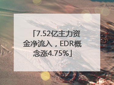 7.52亿主力资金净流入，EDR概念涨4.75%