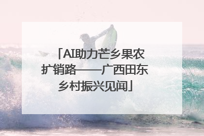 AI助力芒乡果农扩销路——广西田东乡村振兴见闻