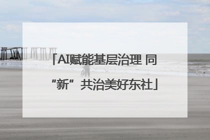AI赋能基层治理 同“新”共治美好东社