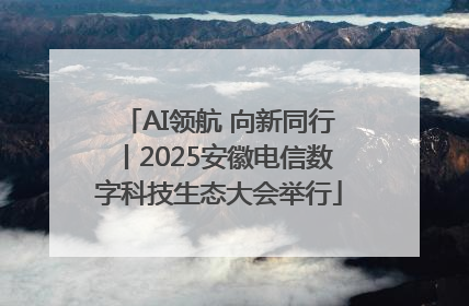 AI领航 向新同行丨2025安徽电信数字科技生态大会举行