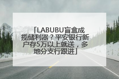 LABUBU盲盒成揽储利器？平安银行新户存5万以上就送，多地分支行跟进